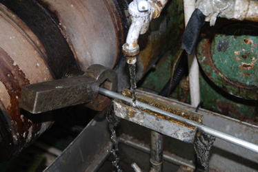 Casting machine in solder wire factory