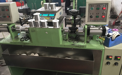 winding machine in a solder wire factory